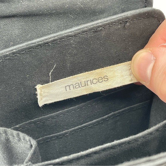 Maurices Crossbody Wallet Black Faux Leather - Picture 7 of 8